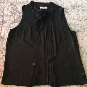 Loft sleeveless black blouse
